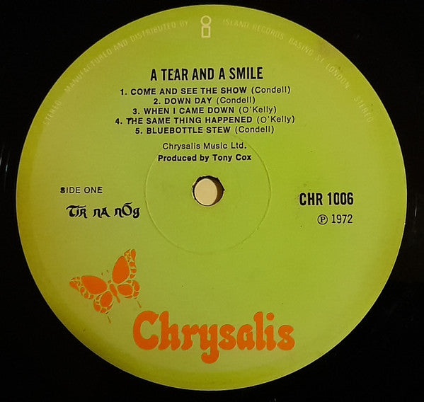 Image of Label Cover of 2324114E: LP - T R NA N G, A Tear And A Smile (Chrysalis Green; CHR 1006, UK 1972, Gatefold)   VG/VG