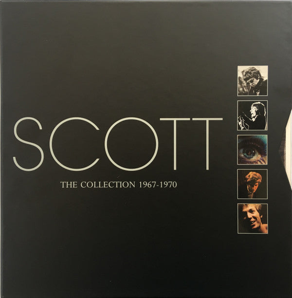 Image of Front Cover of 5xLP - VG+/VG+ - SCOTT WALKER, Scott (The Collection 1967-1970) (Universal; SWLP196770, Europe 2013, Box Set, Booklet), Strong VG+ throughout. Little cosmetic mark on LP 2, all now in poly-lined inners. Very minor shelf wear, Nice copy!,  - 4216228C