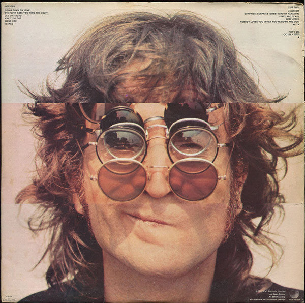 Image of Back Cover of 4644202S: LP - JOHN LENNON, Walls and Bridges (Apple; PCTC253, UK 1974, Die Cut Gimmick Sleeve, Inner, No Booklet) A few scuffs, edge wear on sleeve, tear in opening edge, creasing, no booklet  G+/VG