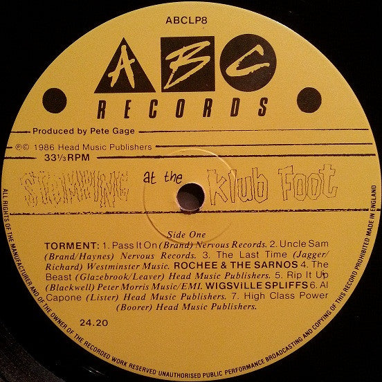 Image of Label Cover of 2xLP - VG+/VG+ - VARIOUS, Stomping at the Klub Foot Vols 3 and 4 (Head; ABCLP8, UK 1986, Gatefold), Strong VG+,  - 0626115E