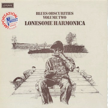 Image of Front Cover of LP - VG/VG+ - VARIOUS, Blues Obscurities Volume Two Lonesome Harmonica (London; HAU8455, UK 1974 Reissue, Mono), ,  - 3516313C