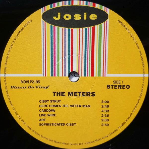 Image of Label Cover of 4834133E: LP - THE METERS, The Meters (Music On Vinyl; MOVLP2195, Europe 2018 Reissue, Inner, 180 Gram Vinyl)   NEW/NEW