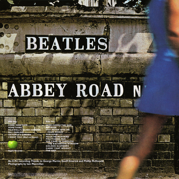 Image of Back Cover of LP - VG+/VG+ - THE BEATLES, Abbey Road (Apple Records; PCS 7088, UK 2012 Reissue, 180 Gram Vinyl), ,  - 4226020E