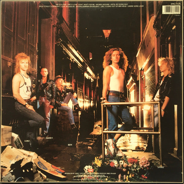 Image of Back Cover of LP - VG/VG - THUNDER, Back Street Symphony (EMI; EMC 3570, UK 1990, Inner), Strong VG,  - 3926276E