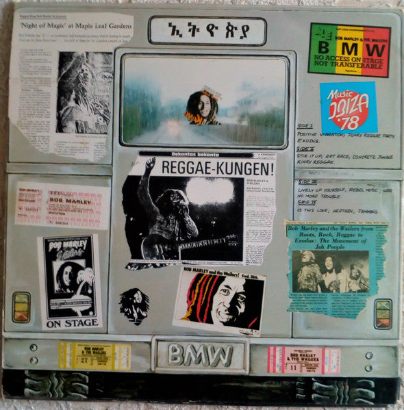 Image of Back Cover of 3315125C: 2xLP - BOB MARLEY AND THE WAILERS, Babylon By Bus (Tuff Gong; ISLD-11, Jamaica 1978, Die Cut Sleeve, 2 Inners) Clean shiny discs; sleeve has been taped around all edges.  G/VG+