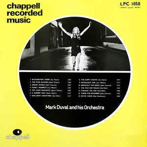 Image of Front Cover of 4044107S: LP - MARK DUVAL & HIS MUSIC, Mark Duval & His Music (Chappell; LPC1058, UK 1973, Laminated Sleeve)   VG/VG