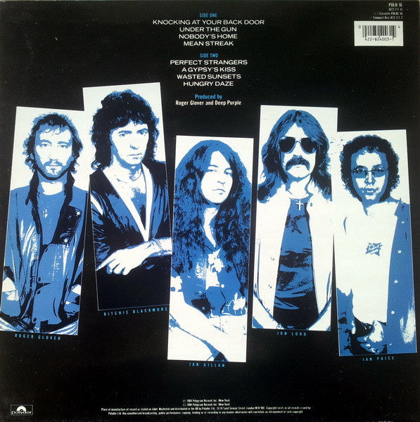 Image of Back Cover of LP - VG/G+ - DEEP PURPLE, Perfect Strangers (Polydor; POLH 16, UK 1984, Inner), Light hairlines and some mottling. ,  - 2116650C