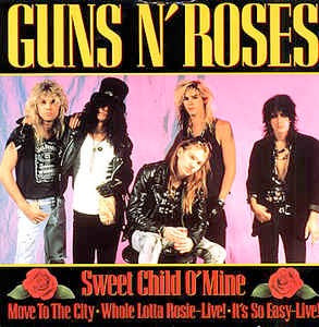 Image of Front Cover of 4224426E: 12" - GUNS N' ROSES, Sweet Child O' Mine (Geffen; GEF 55 T, Germany 1989)   VG/VG