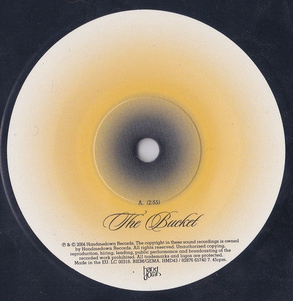 Image of Label Cover of 7" - VG/VG - KINGS OF LEON, The Bucket / Trani (Live) (Handmedown; HMD43, Europe 2004, Picture Sleeve, Numbered Limited Edition), Limited Edition No 2358,  - 4216248C
