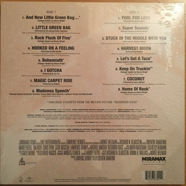 Image of Back Cover of 5114164C: LP - VARIOUS, Reservoir Dogs (Universal - Back To Black Series; 602547670410, Europe 2015 Reissue) Sleeve Creased  VG+/VG