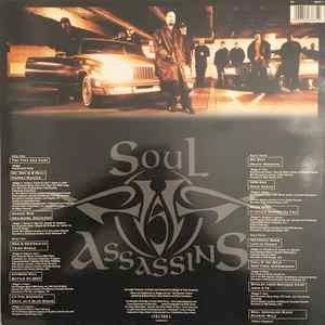 Image of Back Cover of 2xLP - G/G - MUGGS, The Soul Assassins Chapter I (Columbia; 486767 1, Europe 1997), Records marked and scuffed throughout. Sleeve has rip from opening at front. Creasing, wear and damage to corners. Splits at top and bottom edge in middle. Some staining and creasing too,  - 3416498C