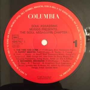 Image of Label Cover of 2xLP - G/G - MUGGS, The Soul Assassins Chapter I (Columbia; 486767 1, Europe 1997), Records marked and scuffed throughout. Sleeve has rip from opening at front. Creasing, wear and damage to corners. Splits at top and bottom edge in middle. Some staining and creasing too,  - 3416498C