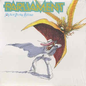 Image of Front Cover of LP - G+/G+ - PARLIAMENT, Motor Booty Affair (casablanca; NBLP 7125, US Reissue), Many light hairlines. Liquid damage and staining on sleeve.,  - 2726136E