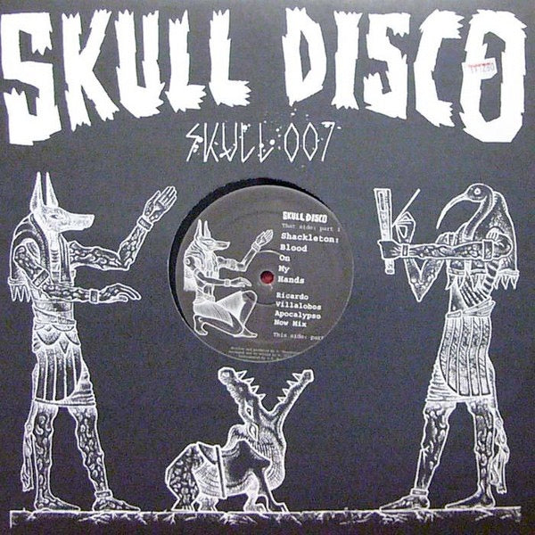 Image of Front Cover of 12" - VG/G+ - SHACKLETON, Blood On My Hands (Ricardo Villalobos' Apocalypso Now Mix) (Skull Disco; SKULL 007, UK 2007, Die Cut Company Sleeve), ,  - 3126091E