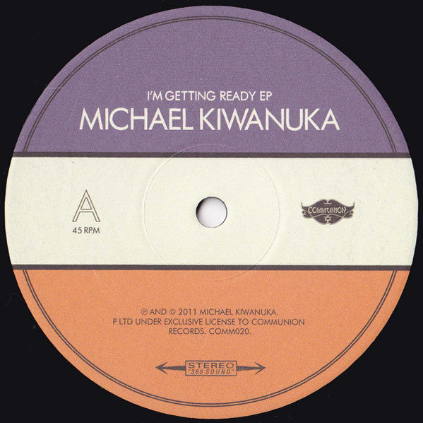 Image of Label Cover of 10" EP - EX/EX - MICHAEL KIWANUKA, I'm Getting Ready EP (Communion; COMM020, UK 2011, Inner), ,  - 3526036E