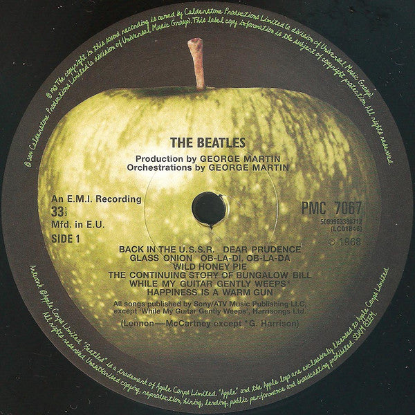 Image of Label Cover of 2xLP - EX/EX - THE BEATLES, The White Album (Universal; 0602537734535, UK 2014 Reissue, Gatefold, Poster, 4 Colour Photo Prints, 180 Gram Vinyl, Numbered, Mono, 180gram), No. 9022239,  - 3646353S