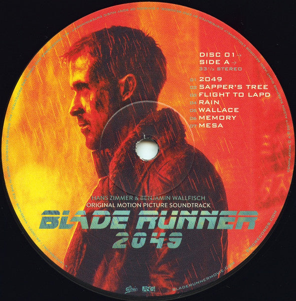 Image of Label Cover of 2xLP - VG+/VG+ - HANS ZIMMER & BENJAMIN WALLFISCH, Blade Runner 2049 (Original Motion Picture Soundtrack) (Epic; 19075803641, Europe 2017, 2 Inners), Still in shrinkwrap.,  - 3616396C