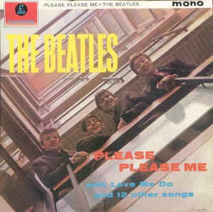 Image of Front Cover of LP - VG/VG+ - THE BEATLES, Please Please Me (Parlophone; PMC 1202, UK 2014 Reissue, Glossy Flipback Sleeve, No Brochure Insert, 180 Gram Vinyl), A few light scratches on cover, otherwise very clean. ,  - 3746131S