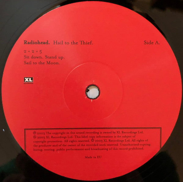 Image of Label Cover of 4714317C: 2xLP - RADIOHEAD, Hail To The Thief (XL Recordings; XLLP785, UK 2016 Reissue, Gatefold in Stickered Shrinkwrap, 2 Inners, 180 Gram Vinyl, Download)   NEW/NEW