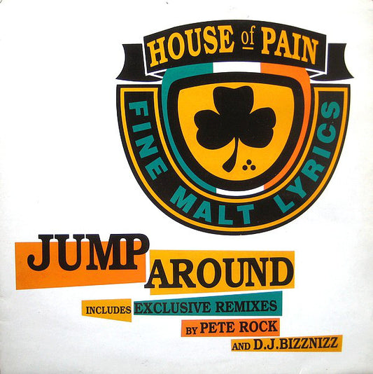 Image of Front Cover of 12" - VG/VG - HOUSE OF PAIN, Jump Around (XL Recordings; XLT 32, Ruffness    XLT 32, UK 1992, Picture Sleeve), , A1	Jump Around (Master Mix)A2	Jump Around (DJ Bizznizz Remix)B1	Jump Around (Pete Rock Remix)B2	House Of Pain Anthem (Master Mix) - 2616506C