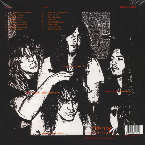 Image of Back Cover of 5113019C: LP - TERRORIZER, World Downfall (Earache; MOSH016FDRUS, Europe 2017 Reissue, Inner)   NEW/NEW