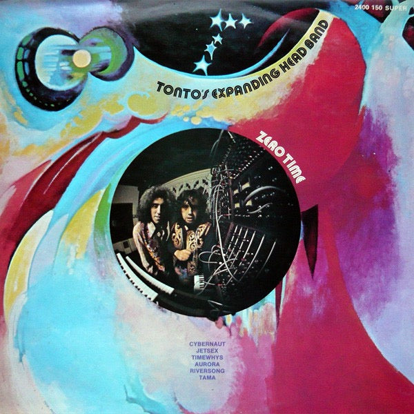 Image of Back Cover of 3114022C: LP - TONTO'S EXPANDING HEAD BAND, Zero Time (Atlantic Plum & Orange; 2400150, UK 1971, Gatefold) A few light marks, Wear to sleeve opening and light sticker damage  VG/VG