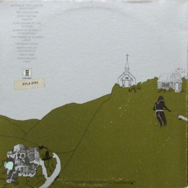 Image of Back Cover of LP - VG/VG - JONI MITCHELL, The Hissing Of Summer Lawns (Asylum Records; SYLA 8763, UK 1975, U.S. Embossed Gatefold Sleeve With SYLA 8763 Sticker On Rear, First UK Press), ,  - 3816589C
