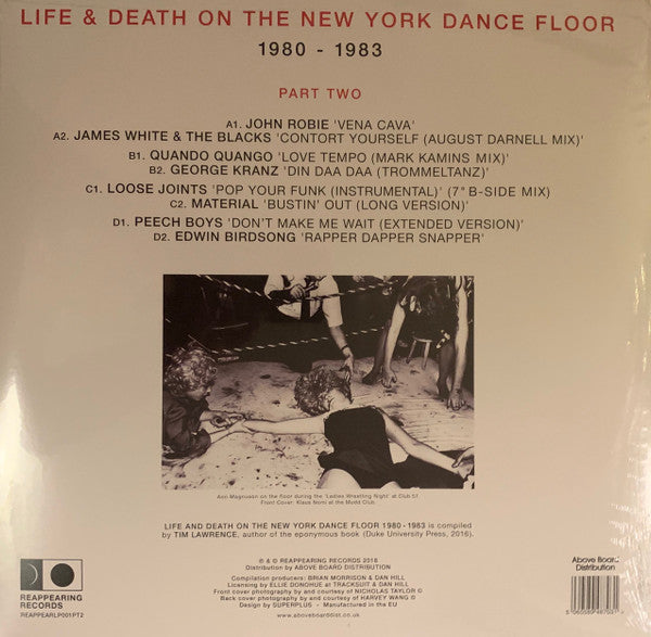 Image of Back Cover of 2xLP - VG+/VG+ - VARIOUS, Life & Death On The New York Dance Floor 1980-1983 Part 2 (Reappearing; REAPPAERLP 001PT2, UK 2019, Picture Sleeve, Insert), Still In Opened Shrinkwrap,  - 3326007E