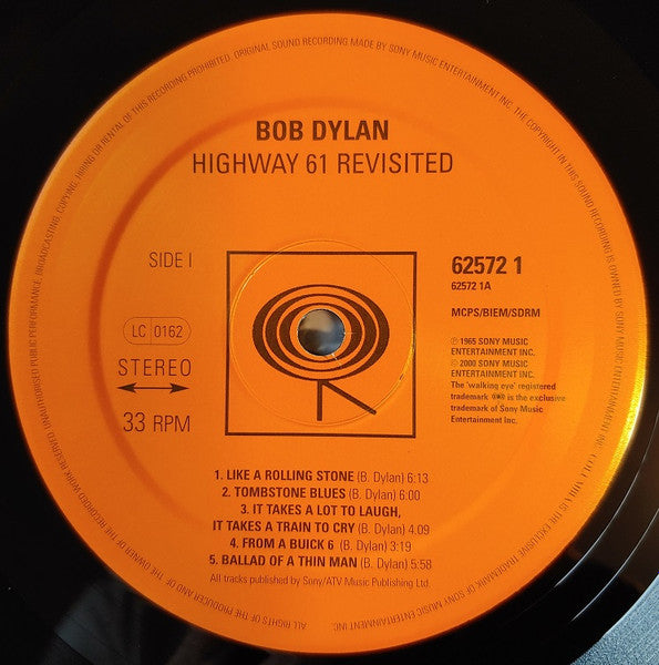 Image of Label Cover of 2844204S: LP - BOB DYLAN, Highway 61 Revisited (Columbia / Simply Vinyl; 62572 1, UK 2000 Reissue, 180 Gram Vinyl) Very minimal edge wear  VG/VG+