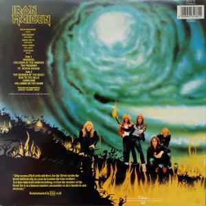 Image of Back Cover of LP - G+/G+ - IRON MAIDEN, The Number Of The Beast (Fame Cream, With Red Grid; FA 3178, UK 1987 Reissue), ,  - 1626231E