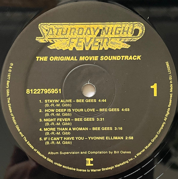 Image of Label Cover of 2xLP - VG+/VG - VARIOUS, Saturday Night Fever (The Original Movie Sound Track) (Reprise Records; 8122795951, Europe 2014 Reissue, Gatefold, 2 Inners), ,  - 3446321S