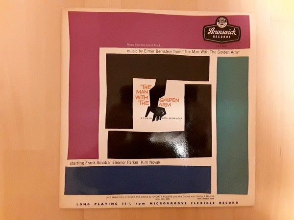 Image of Front Cover of LP - VG/VG - ELMER BERNSTEIN, The Man With The Golden Arm (Soundtrack) (Brunswick; LAT.8101, UK 1956, Laminated Sleeve), ,  - 4226165E