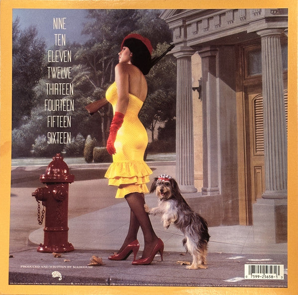 Image of Back Cover of LP - VG+/VG+ - MADHOUSE, 16 (New Directions In Garage Music) (Paisley Park; 925 658-1, US 1987, Inner, SRC press), Still in partially torn shrink. Cut-out (notched). Disc has only the lightest of marks.,  - 2616021C