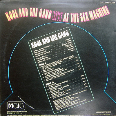 Image of Back Cover of LP - VG/VG - KOOL & THE GANG, Live At The Sex Machine (Mojo; 2347 003, UK 1972), ,  - 3926085E