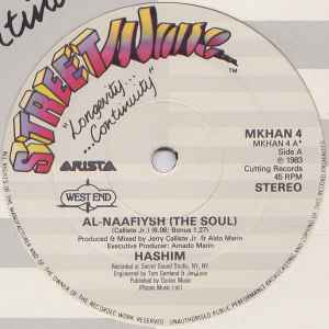 Image of Label Cover of 12" - VG/VG - HASHIM, Al-Nanfiysh(The Soul) (Streetwave; MKHAN 4, UK 1983, Company Sleeve), Light ringwear on sleeve.,  - 4246285S