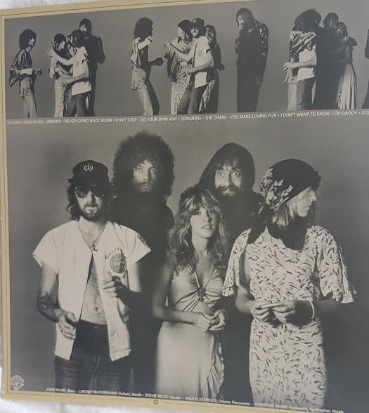 Image of Back Cover of 0115256C: LP - FLEETWOOD MAC, Rumours (WB Cream With Shield & Lines; K56344, UK 1980s Reissue, Insert)   VG/G+