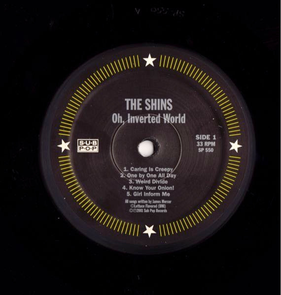 Image of Label Cover of LP - VG/VG - THE SHINS, Oh, Inverted World (Sub Pop; SP 550, US 2005 Reissue, Insert & Die Cut Company Inner, Black Vinyl), ,  - 3916138C