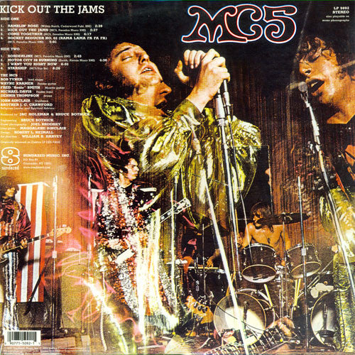 Image of Back Cover of LP - VG+/VG+ - MC5, Kick Out the Jams (Sundazed Red Label; LP5092, US 2001 Reissue, Gatefold), ,  - 2026148E
