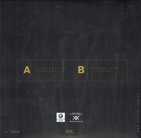 Image of Back Cover of 10" - VG+/VG+ - LITTLE SIMZ, Project Unfollow (Vinyl Me Please; VMP 033, US 2018, Gatefold, Insert, Gold Vinyl), ,  - 2846105S