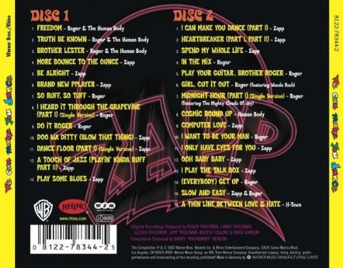 Image of Back Cover of 2xCD - EX/EX - ZAPP & ROGER, The Anthology (We Can Make You Dance) (Rhino; 8122 78344 2, Europe 2002), ,  - 1756166S