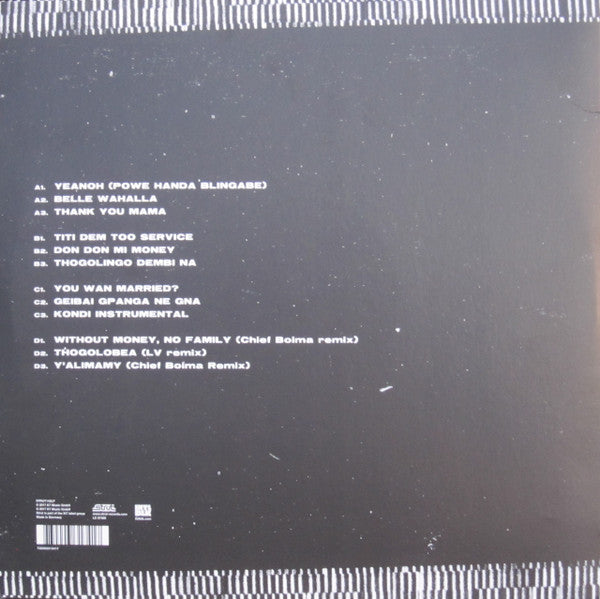 Image of Back Cover of 2xLP - VG+/VG+ - KONDI BAND, Salone (Strut; STRUT143LP, Europe 2017, Picture Sleeve, Insert), A couple of minor hairlines but otherwise great. Still in opened shrink, insert included,  - 4026312E