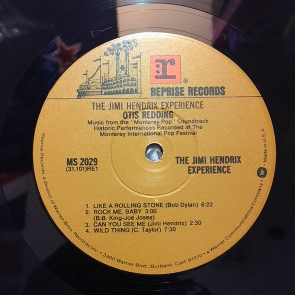 Image of Label Cover of 4644289S: LP - OTIS REDDING / THE JIMI HENDRIX EXPERIENCE, Historic Performances Recorded At The Monterey International Pop Festival (Reprise; MS 2029, US 1970s Reissue)   VG/VG+