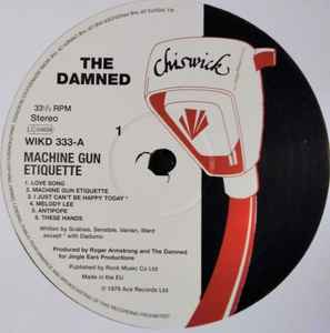 Image of Label Cover of 4734101E: LP - THE DAMNED, Machine Gun Etiquette (Ace; WIKD 333, Europe 2016 Reissue, Inner)   NEW/NEW