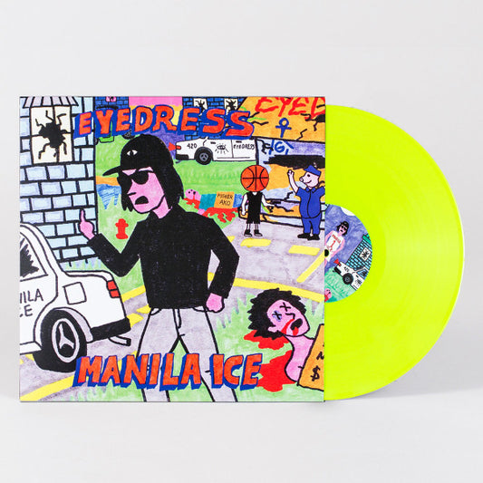 Image of Front Cover of 5114190C: LP - EYEDRESS, Manila Ice (Lex Records; LEX114LP, UK 2017, Picture Sleeve, Inner, Fluorescent Green Vinyl)   VG+/VG+