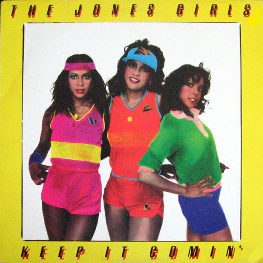 Image of Front Cover of 4924113E: LP - THE JONES GIRLS, Keep It Comin' (Philadelphia International Records; PIR 25487, UK & Europe 1984, Picture Sleeve) Marks on vinyl. Light background noise in places. Wear to edge of sleeve & evidence of previous price sticker.  G+/G