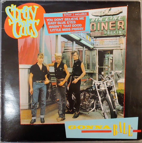 Image of Front Cover of 3324233E: LP - STRAY CATS, Gonna Ball (Arista; STRAY 2, UK 1981, Hype Stickered Sleeve, "Made In England" On Labels.)   VG/VG+