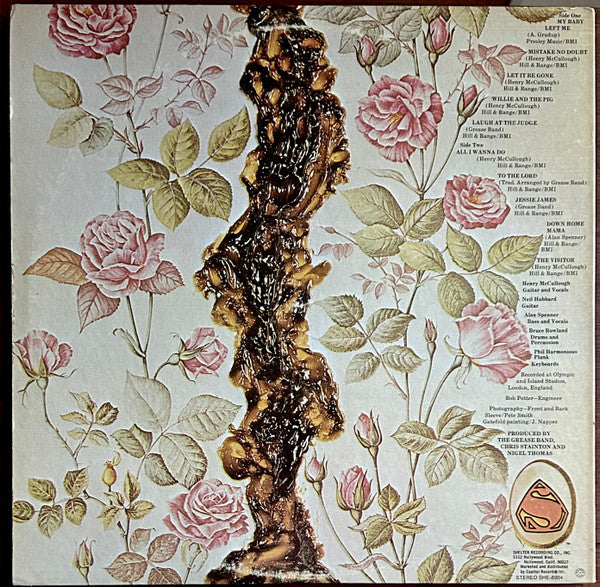 Image of Back Cover of LP - VG/VG - GREASE BAND, Grease Band (Shelter; SHE8904, US 1971, Gatefold), ,  - 2726314E