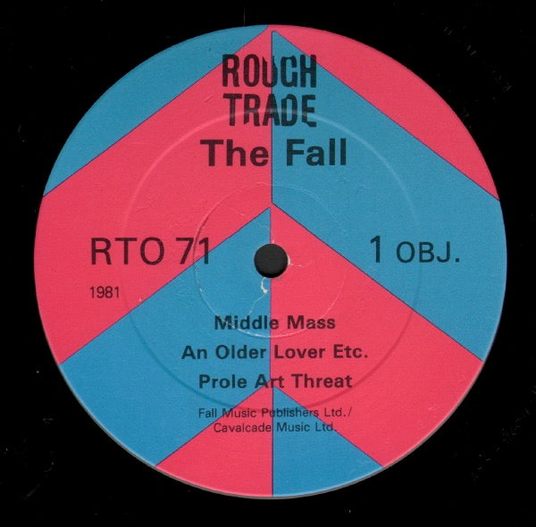 Image of Label Cover of 1724059E: 10" - THE FALL, Slates (Rough Trade; RTO 71, UK 1981, Picture Sleeve) Sleeve has wear, creases, price sticker mark.  VG/VG