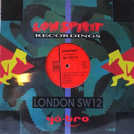 Image of Front Cover of 12" - VG+/VG+ - L.U.P.O., Hell Or Heaven (Yo*Bro; 12 YOBR 5, UK 1990, Company Sleeve), ,  - 3246151S