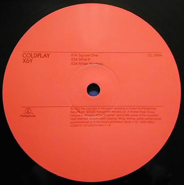 Image of Label Cover of 2xLP - VG+/VG+ - COLDPLAY, X&Y (Parlophone; 0724347478611, Europe 2016 Reissue, Gatefold, 2 Inners), ,  - 3926153E
